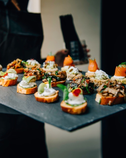 http://Canapes%20being%20served%20at%20an%20event%20at%20hatton%20court%20hotel
